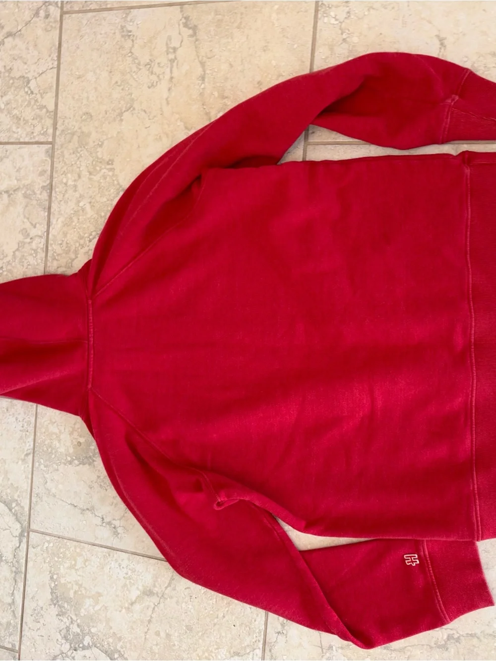 Cleveland guardians Red Hoodie with Large Navy 'C' Graphic